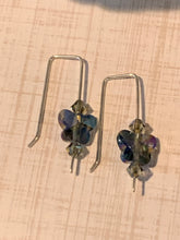 Load image into Gallery viewer, Sterling long earrings with Swarovski beads
