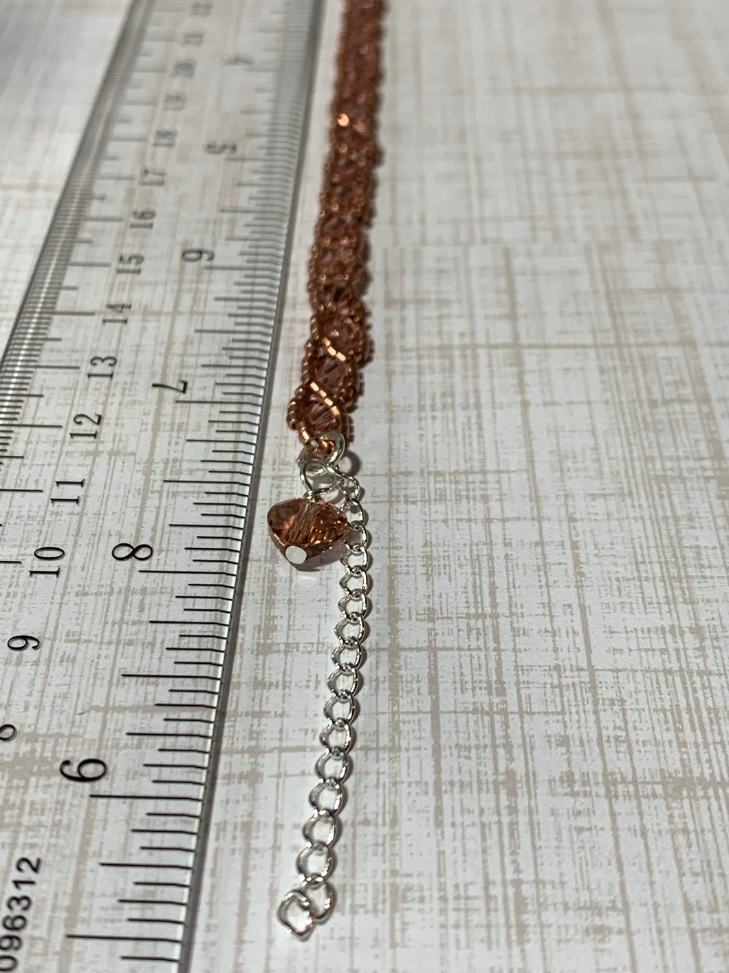 Rose gold color beaded bracelet