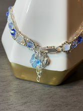 Load image into Gallery viewer, Silver &amp; blue beaded Swarovski bracelet
