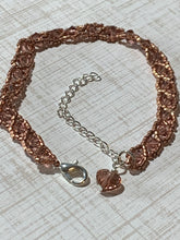 Load image into Gallery viewer, Rose gold color beaded bracelet
