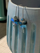 Load image into Gallery viewer, Sterling long earrings with Swarovski beads
